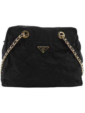 Prada Chain Shoulder Nylon Black Bag